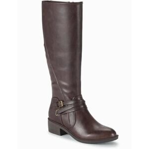 BARETRAPS WOMENS SIZE 6M 'STRAFORD' TALL HEEL ZIP RIDING BOOTS DARK BROWN